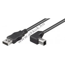 Goobay USB-A USB-B k�bel 90� 5 m USB 2.0 480 Mbit/s