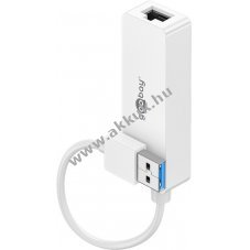 Goobay USB-A Ethernet adapter feh�r RJ45 csatlakoz�val PC h�l�zathoz