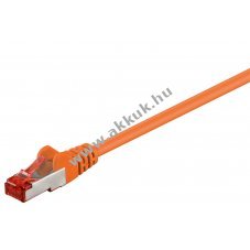 Goobay CAT 6 patchk�bel S/FTP 1m narancs CCA