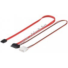 Goobay HDD SATA SlimLine k�bel 1,5Gbit/s 3Gbit/s 2in1 SATA Slimline csatlakoz� SATA L-t�pus