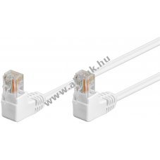 Goobay CAT 5e patchk�bel 2x 90� sz�g� RJ45 3m feh�r CCA