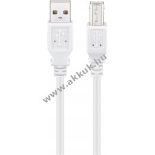 Goobay USB-A USB-B k�bel 1 m USB 2.0 480 Mbit/s feh�r