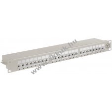 Goobay CAT 6A 19 Zoll 24 Port STP patch panel f�m h�zban