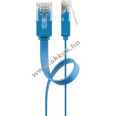 Goobay CAT 6 lapos patchk�bel U/UTP 1,5m k�k