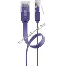 Goobay CAT 6 lapos patchk�bel U/UTP 2m lila