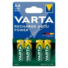 Varta Ready To Use AA Mignon ceruza akku 1,2V 2100mAh 4db/csomag 56706 NiMH