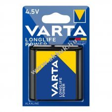 Varta LONGLIFE Power 3LR12 4,5V 4912 lapos elem alk�li-mang�n (Zn/MnO2)