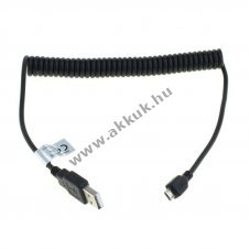 OTB Micro-USB spir�l adatk�bel USB A 2.0 csatlakoz� fekete