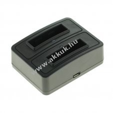 Helyettes�t� akku OTB 1302 Dual akkut�lt� 2 akkufoglalat Micro-USB 5V fekete