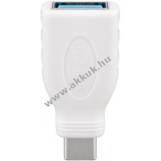 Goobay USB-C USB-A 3.0 OTG SuperSpeed adapter t�lt�k�belhez feh�r
