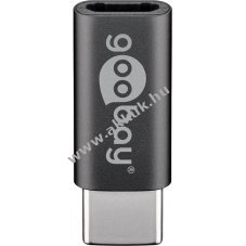 Goobay USB-Adapter Micro-USB USB-C 10W 2A USB 2.0 sz�rke