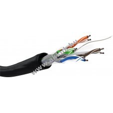Goobay CAT 6 k�lt�ri h�l�zati k�bel U/UTP 24/7 AWG PE fekete