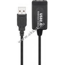 Goobay akt�v USB 2.0 hosszabb�t� k�bel 10m fekete 0,5A 480Mbit/s