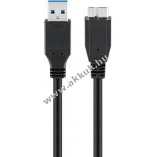 Goobay USB-A - Micro-B k�bel 1,8m USB 3.0 15 W 3 A 5 Gbit/s fekete