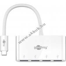 Goobay 4-Port USB-C Multiport-Adapter USB 3.0 USB-A csatlakoz�kkal