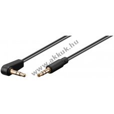 Goobay 3,5mm sztere� AUX k�bel 0,5m 90� nikkelezett csatlakoz�