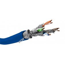 Goobay CAT 7A h�l�zati k�bel S/FTP k�k AWG22 halog�nmentes LSZH