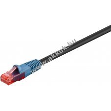 Goobay CAT 6 k�lt�ri patchk�bel U/UTP fekete 2x PE k�ls� bor�t�s CCA