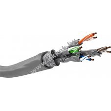 Goobay CAT 6A h�l�zati k�bel S/FTP PiMF sz�rke LSZH 26/7 AWG