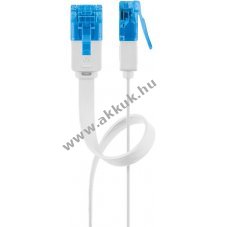 Goobay CAT 6A lapos patchk�bel U/UTP 2m feh�r