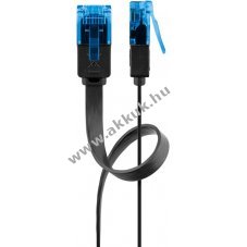 Goobay CAT 6A lapos U/UTP h�l�zati k�bel 15m fekete
