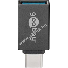 Goobay USB-C USB-A adapter OTG 15W 3A 5Gbit USB 3.0 sz�rke