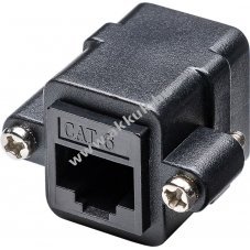 Goobay RJ45 CAT6 modul�ris csatlakoz� 2x RJ45 aljzat szerel� peremmel