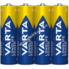 Varta Longlife Power AA LR6 Mignon ceruza elem 4db/csomag