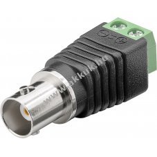 Goobay BNC aljzat 2 t�s csavaros r�gz�t�s� termin�lblokk adapter