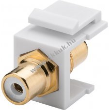 Goobay Keystone modul 2x cinch aljzat feh�r aranyozott �rintkez�vel