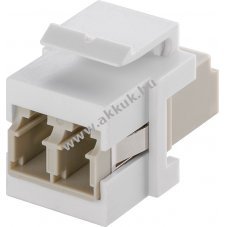 Goobay Keystone-modul f�nyvezet� 17,2mm 2x LC duplex aljzat