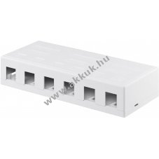 Goobay 6 portos Keystone keret egyszer� Snap-In szerel�ssel