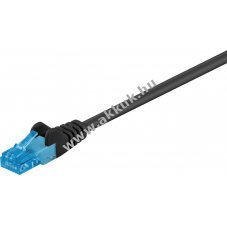 Goobay CAT 6A patchk�bel U/UTP 2x RJ45 10 Gigabit 1m fekete