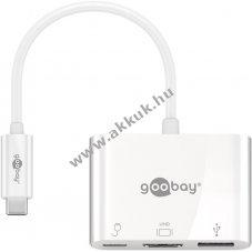 USB-C� Multiport Adapter erweitert ein USB-C� Ger�t um einen HDMI�- und einen USB 3.0- Anschluss