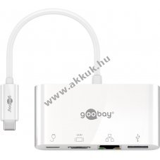 USB-C� Multiport Adapter erweitert ein USB-C� Ger�t um einen Ethernet- einen HDMI�- und einen USB 3