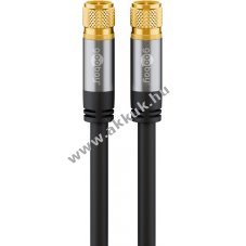 Goobay 4x �rny�kolt aranyozott F-csatlakoz�s SAT antenna k�bel 135dB 4,5m