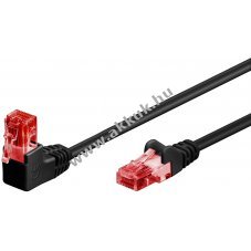 Goobay CAT 6 patchk�bel 1x 90 fokos RJ45 U/UTP fekete CCA