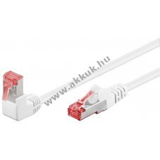 Goobay CAT 6 patchk�bel 1x 90� sz�gben S/FTP 2m feh�r