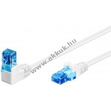 Goobay CAT 6A patchk�bel 1x 90� sz�gelt U/UTP feh�r
