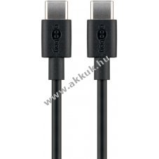 Goobay USB-C t�lt� �s adatk�bel 60W 3A 2m fekete