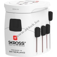 Skross World Adapter PRO univerz�lis utaz� adapter 2 �s 3 p�lus� k�sz�l�kekhez
