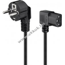 Goobay 1,8m sz�gletes k�bel C13 C14 csatlakoz�val fekete