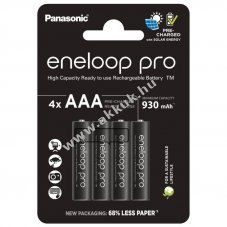 Panasonic eneloop Pro BK-4HCDE/4CP AAA (mikro) akku 1,2V 930mAh 4db/csomag NiMH