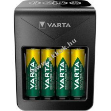 Varta LCD Plug Charger+ 57687 h�l�zati t�lt� 4x AA 2100mAh elemekkel egy�tt NiMH