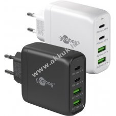 Goobay USB-C PD GaN 68W t�lt� 2x USB-C 2x USB-A gyors t�lt�ssel