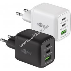 Goobay USB-C PD GaN 65W t�bbportos gyorst�lt� 2x USB-C 1x USB-A fekete