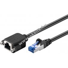 Goobay CAT 6A h�l�zati hosszabb�t� k�bel S/FTP 10Gbps RJ45 fekete