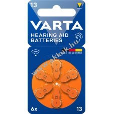 Varta PR48 (13) hall�k�sz�l�k elem 1,45V 6db/csomag cink-leveg�