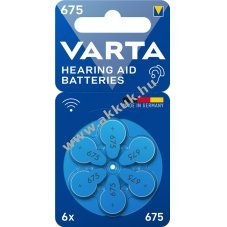 Varta PR44 (675) hall�k�sz�l�k elem 1,45V 6db/csomag cink-leveg�