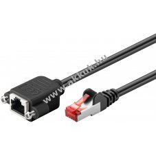 Goobay CAT 6 hosszabb�t� k�bel S/FTP RJ45 csatlakoz�kkal fekete